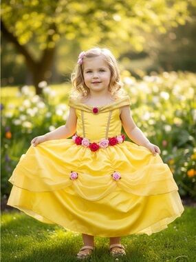 Disney Beauty and the Beast Belle Princess Costume Dress Sz 4
